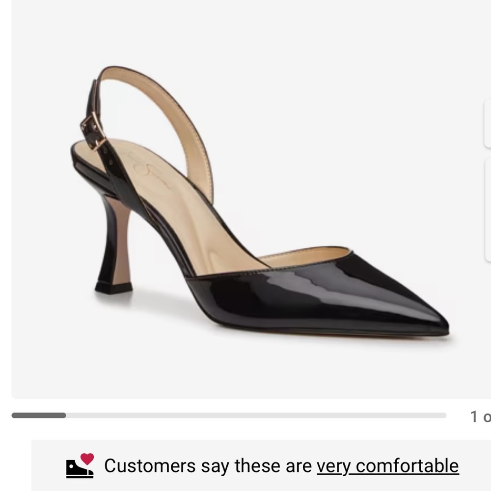 Jessica Simpson Black Slingback Heels